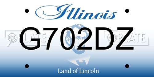 G702DZ Illinois License Plate