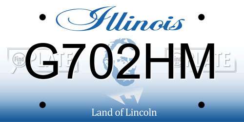 G702HM Illinois License Plate