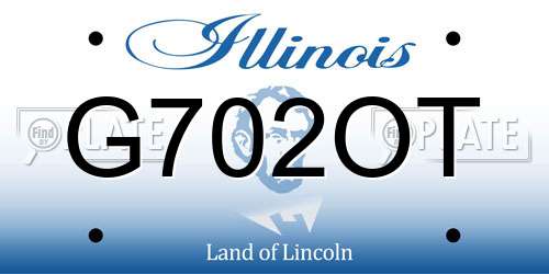 G702OT Illinois License Plate