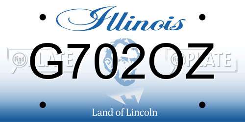 G702OZ Illinois License Plate
