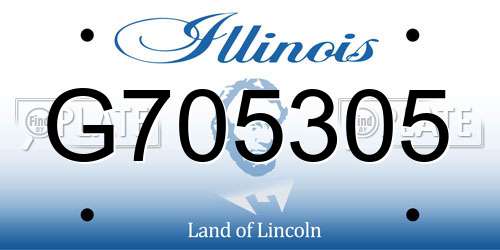 G705305 Illinois License Plate