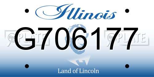G706177 Illinois License Plate