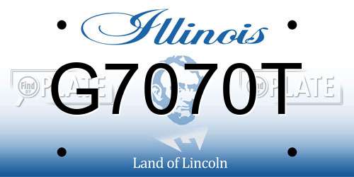G7070T Illinois License Plate