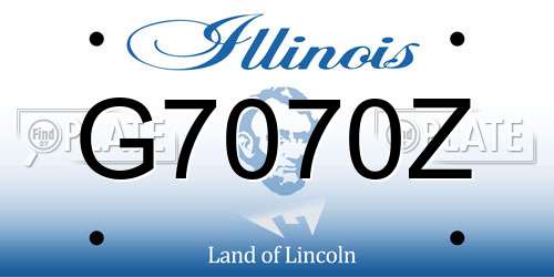 G7070Z Illinois License Plate