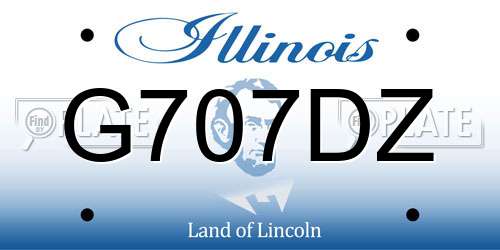 G707DZ Illinois License Plate
