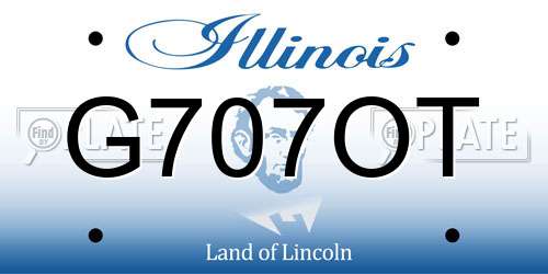 G707OT Illinois License Plate