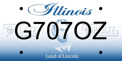 G707OZ Illinois License Plate