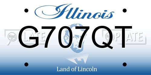 G707QT Illinois License Plate