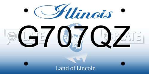 G707QZ Illinois License Plate