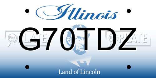 G70TDZ Illinois License Plate