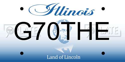G70THE Illinois License Plate