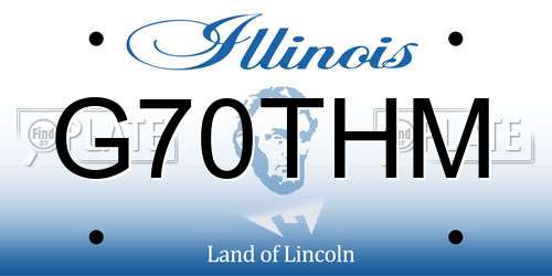 G70THM Illinois License Plate