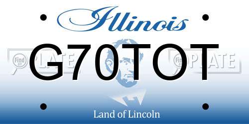 G70TOT Illinois License Plate