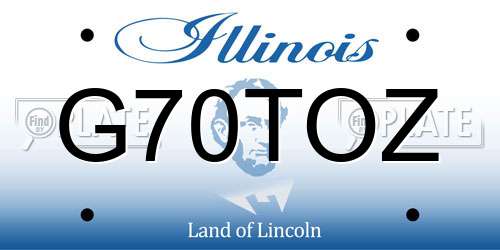 G70TOZ Illinois License Plate