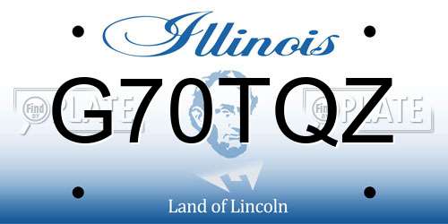 G70TQZ Illinois License Plate