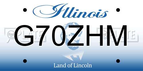 G70ZHM Illinois License Plate