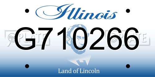 G710266 Illinois License Plate