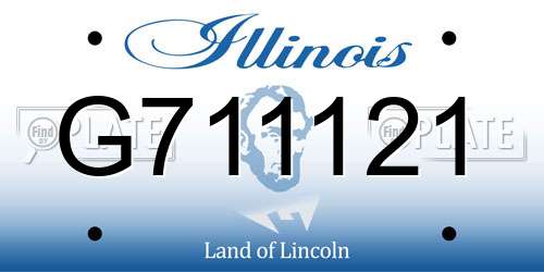 G711121 Illinois License Plate