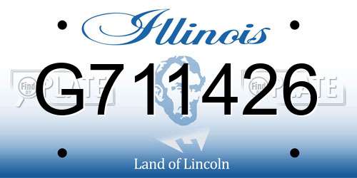 G711426 Illinois License Plate
