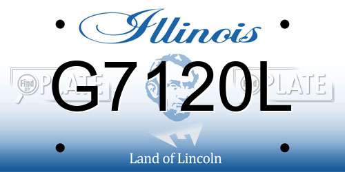 G7120L Illinois License Plate