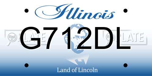 G712DL Illinois License Plate