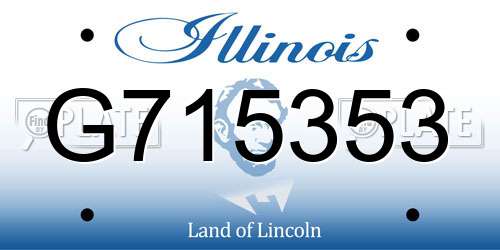 G715353 Illinois License Plate