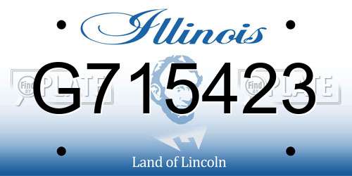 G715423 Illinois License Plate