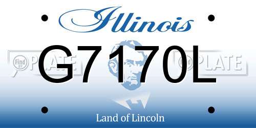 G7170L Illinois License Plate
