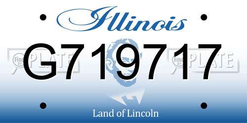 G719717 Illinois License Plate
