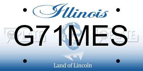 G71MES Illinois License Plate