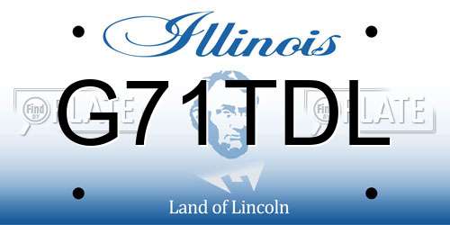 G71TDL Illinois License Plate