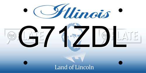 G71ZDL Illinois License Plate
