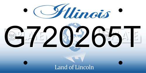 G720265T Illinois License Plate