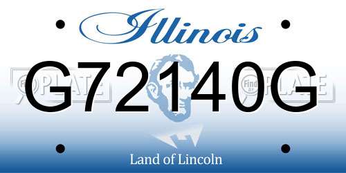 G72140G Illinois License Plate