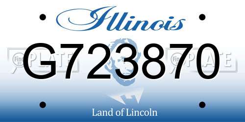 G723870 Illinois License Plate