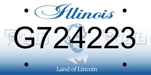 G724223 Illinois License Plate