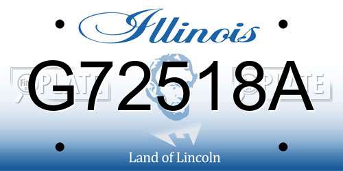 G72518A Illinois License Plate