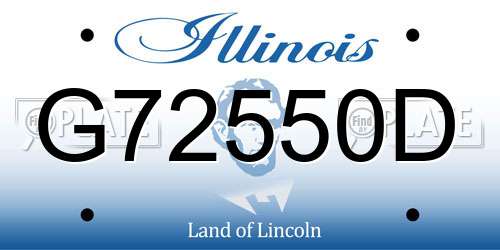 G72550D Illinois License Plate