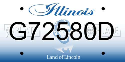 G72580D Illinois License Plate