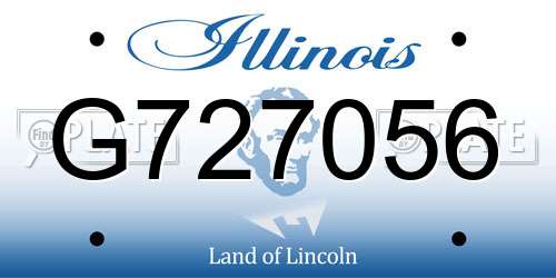 G727056 Illinois License Plate