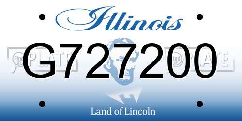 G727200 Illinois License Plate