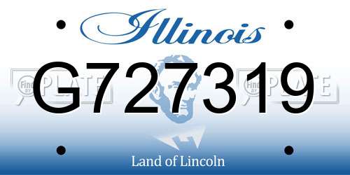 G727319 Illinois License Plate
