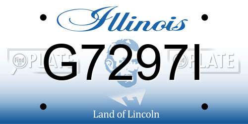 G7297I Illinois License Plate