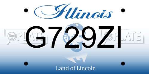 G729ZI Illinois License Plate
