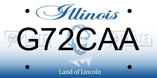 G72CAA Illinois License Plate