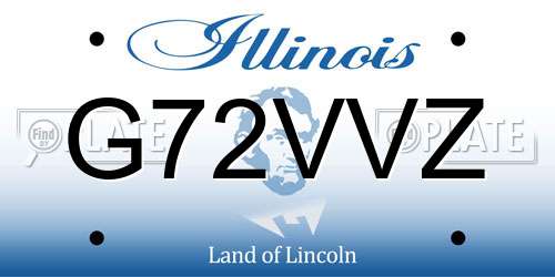 G72VVZ Illinois License Plate