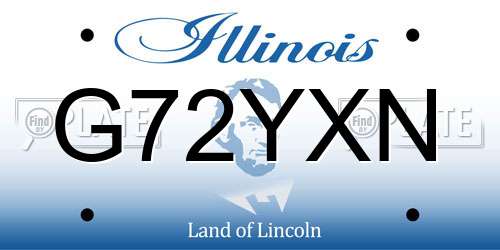 G72YXN Illinois License Plate
