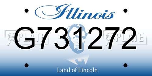 G731272 Illinois License Plate