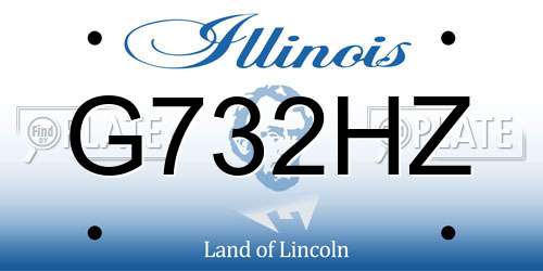G732HZ Illinois License Plate