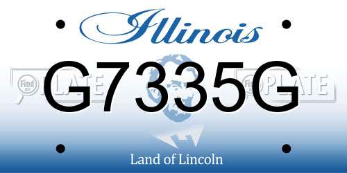 G7335G Illinois License Plate